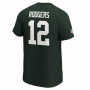 Aaron Rodgers 12 Green Bay Packers Iconic Name & Number Graphic T-Shirt 