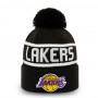 Los Angeles Lakers New Era Team Jake Bobble Cuff Wintermütze
