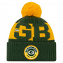 Green Bay Packers New Era NFL 2020 Official Sideline Cold Weather Sport Knit cappello invernale