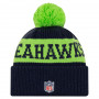 Seattle Seahawks New Era NFL 2020 Official Sideline Cold Weather Sport Knit cappello invernale
