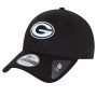Green Bay Packers New Era 9FORTY Black Base Cappellino  