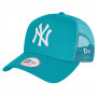 New York Yankees New Era Tonal Mesh Trucker A-Frame Turquoise Cappellino