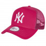 New York Yankees New Era Tonal Mesh Trucker A-Frame Pink Cappellino