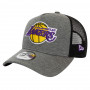 Los Angeles Lakers New Era 9FORTY A-Frame Trucker Jersey Essential Cappellino