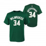 Giannis Antetokounmpo 34 Milwaukee Bucks T-Shirt per bambini