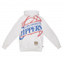 Los Angeles Clippers Mitchell & Ness Big Face 2.0 Substantial pulover sa kapuljačom