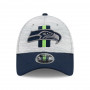 Seattle Seahawks New Era 9FORTY Official NFL Training Digi-Tech Heather Stretch Snap cappellino 