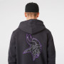 Minnesota Vikings New Era Outline Logo Graphite Kapuzenpullover Hoody