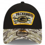 Green Bay Packers New Era 9FORTY Trucker 2021 Salute to Service kačket