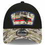 New England Patriots New Era 9FORTY Trucker 2021 Salute to Service cappellino