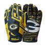 Green Bay Packers Wilson Stretch Fit Receivers Youth Guanti per bambini
