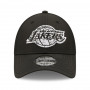 Los Angeles Lakers New Era 9FORTY Black and White Sports Clip Cap kačket