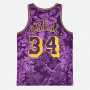 Shaquille O'Neal 34 Los Angeles Lakers 1996-97 Mitchell and Ness Asian Heritage CNY 4.0 Swingman dres