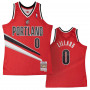Damian Lillard 0 Portland Trail Blazers 2012-13 Mitchell and Ness Swingman Alternate maglia