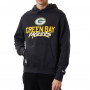 Green Bay Packers New Era Script Team Dark Grey pulover s kapuco