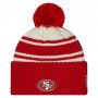 San Francisco 49ers New Era 2022 Official Sideline Sport Cuffed Pom cappello invernale