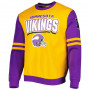 Minnesota Vikings Mitchell and Ness All Over Crew 2.0 Pullover