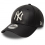 New York Yankees New Era 9FORTY Leather Mütze