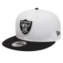 Las Vegas Raiders New Era 9FIFTY Crown Patches White kapa