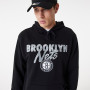Brooklyn Nets New Era Team Script maglione con cappuccio