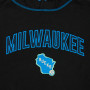 Milwaukee Bucks New Era City Edition 2023 Black maglione con cappuccio