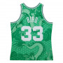 Larry Bird 33 Boston Celtics 1985-86 Mitchell and Ness Asian Heritage 6.0 Fashion Swingman dres