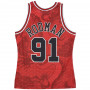 Dennis Rodman 91 Chicago Bulls 1997-98 Mitchell and Ness Asian Heritage 6.0 Fashion Swingman dres