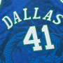 Dirk Nowitzki 41 Dallas Mavericks 1998-2019 Mitchell and Ness Asian Heritage 6.0 Fashion Swingman dres