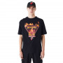 Miami Heat New Era Flame Graphic Black Oversized T-Shirt
