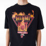 Miami Heat New Era Flame Graphic Black Oversized T-Shirt