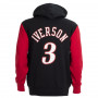 Allen Iverson 3 Philadelphia 76ers 2001 Mitchell and Ness Fashion Fleece Kapuzenpullover Hoody