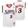 Allen Iverson 3 Philadelphia 76ers 2000-01 Mitchell & Ness Swingman Home maglia per bambini