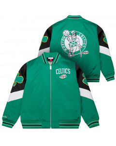 Boston Celtics Mitchell and Ness Throw It Back Vintage Heavyweight Satin Jacket