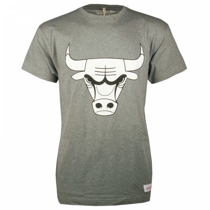 Chicago Bulls Mitchell & Ness Black and White Logo majica 