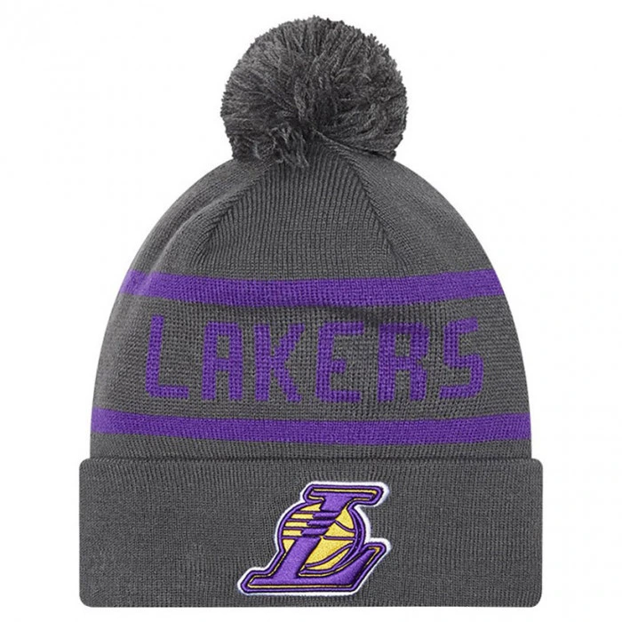 Los Angeles Lakers New Era Jake Graphite Bobble cappello invernale