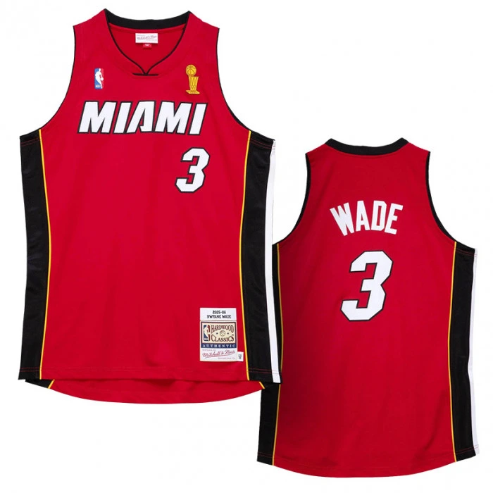 Dwyane Wade 3 Miami Heat 2005-06 Mitchell & Ness Authentic Alternate Maglia