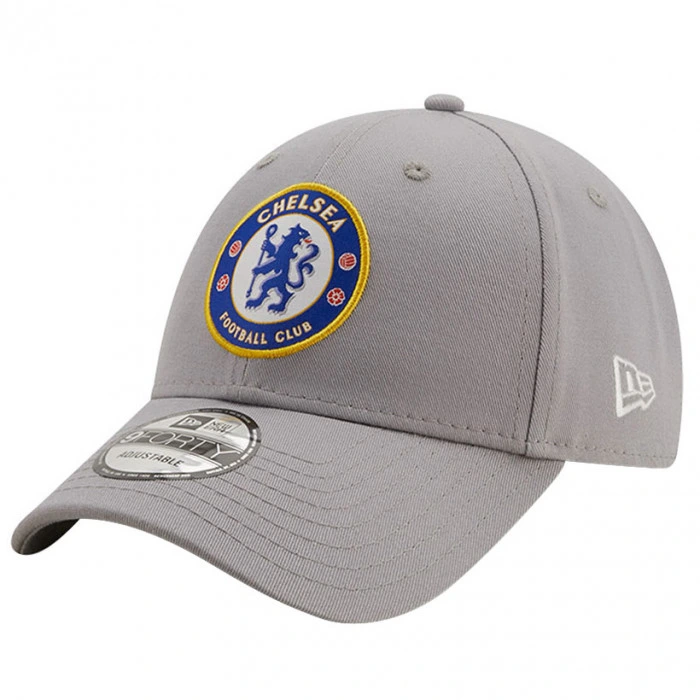 Chelsea New Era 9FORTY Screenprint Grey Sports Clip Cap Cappellino