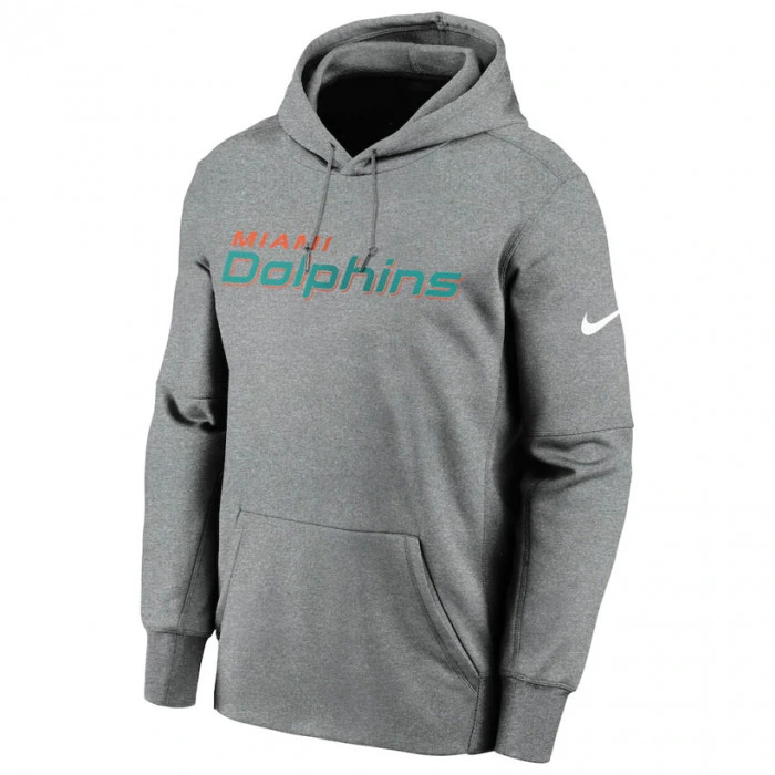 Miami Dolphins Nike Wordmark Therma duks sa kapuljačom