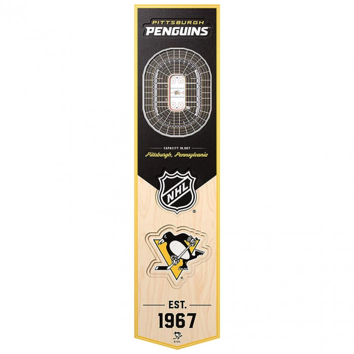 Pittsburgh Penguins 3D Stadium Banner foto