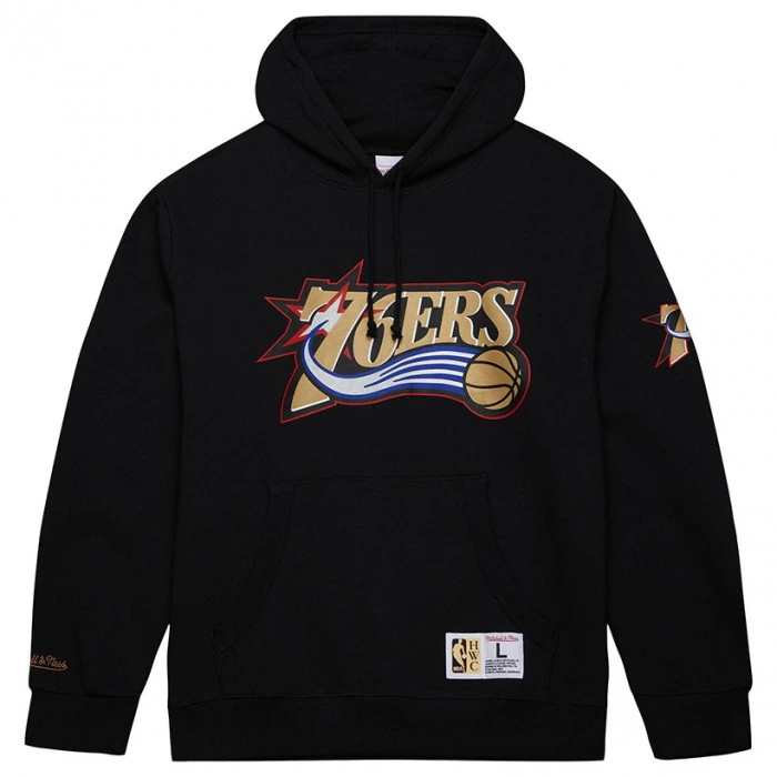 Philadelphia 76ers Mitchell and Ness Game Vintage Logo duks sa kapuljačom