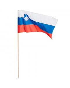 Slowenien Flagge am Stock 