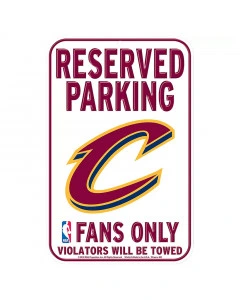 Cleveland Cavaliers "Reserved Parking" Schild 