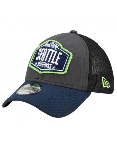 Seattle Seahawks New Era 39THIRTY Trucker 2021 NFL Official Draft cappellino