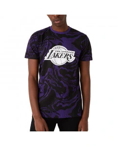 Los Angeles Lakers New Era Oil Slick Print T-Shirt