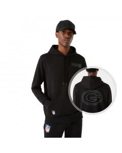 Green Bay Packers New Era Outline Logo Graphite Hoodie