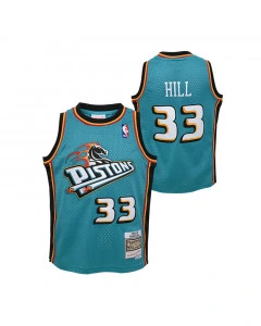 Grant Hill 33 Detroit Pistons 1998-99 Mitchell & Ness Swingman Road otroški dres