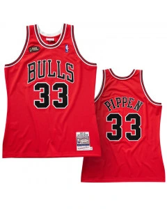 Scottie Pippen 33 Chicago Bulls 1997-98 Mitchell & Ness Authentic Road Finals Trikot