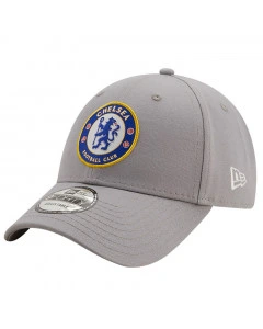Chelsea New Era 9FORTY Screenprint Grey Sports Clip Cap Cappellino
