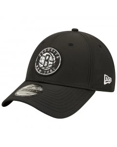 Brooklyn Nets New Era 9FORTY Black and White Cappellino