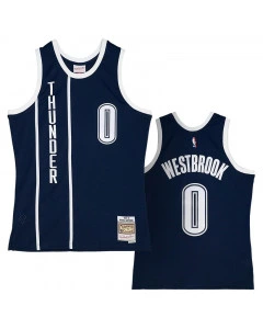 Russell Westbrook 0 Oklahoma City Thunder 2015-16 Mitchell and Ness Swingman Alternate Trikot
